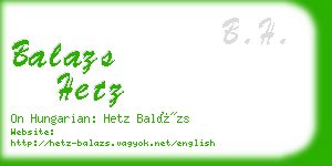 balazs hetz business card